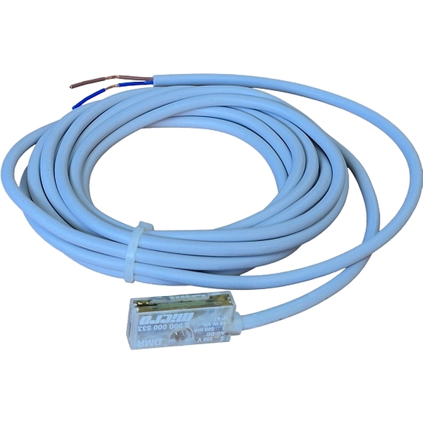 Interruptor NA, tensão 5 a 250V, 500mA, 10W, 500Hz, IP67