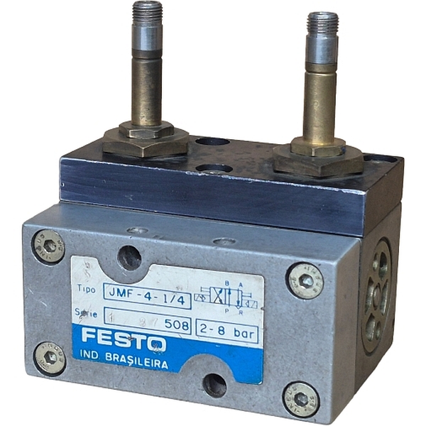 4/2 vias, conexão G1/4, acionamento eletropneumático, pressão 2-8bar, meio ar comprimido, corpo alumínio