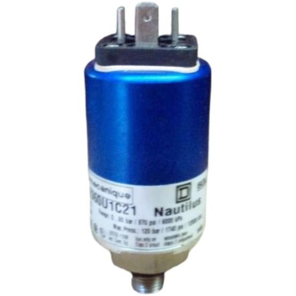 marca: Telemecanique <br />
modelo: XMLE060U1C21 0-60 bar IN=11-33VDC OUT=4-20mA, analógico de pressão <br />
estado: seminovo