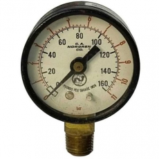 Manômetro NORGREN 160lb/pol2 11bar saÃda por baixo diâmetro 53 mm usado Manômetro NORGREN 160lb/pol2 11bar saÃda por baixo diâmetro 53 mm usado