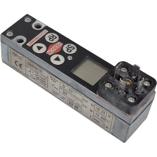 pressão de trabalho 0-10bar, pressão máxima 30bar, tensão 18...32V, com display eletrônico