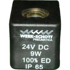 Bobina pneumática WERK SCHOTT 24VDC 9W 100% ED IP65 Bobina pneumática WERK SCHOTT 24VDC 9W 100% ED IP65