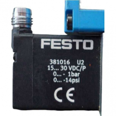 Bobina Pneumática FESTO 381016 15-30VDC 0-1BAR 0-14PSI seminova Bobina Pneumática FESTO 381016 15-30VDC 0-1BAR 0-14PSI seminova