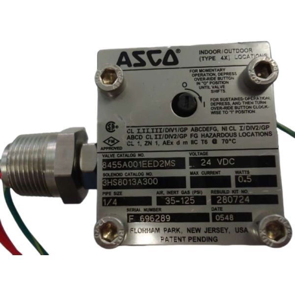 marca: Asco <br/>modelo: 8455A001EED2MS <br/>solenóide: 3HS8013A300 <br/>estado: seminova