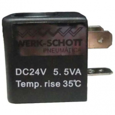 Bobina pneumática  WERK SCHOTT DC24V 5.5VA Bobina pneumática  WERK SCHOTT DC24V 5.5VA