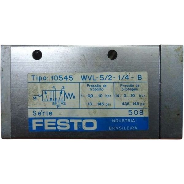 marca: FESTO <br/>
modelo: WVL5214B 10545 <br />
estado: usada, bom estado