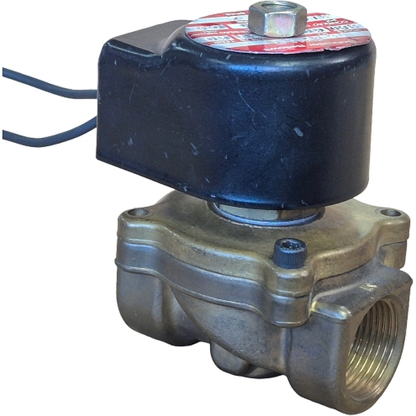 2/2 vias, conexão rosca 3/4, acionamento solenóide, 380volts, 16W, pressão máxima 0,6kgf/cm2, temperatura 80oC, corpo latão