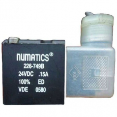 Bobina pneumática  NUMATICS 226-749B 24VDC  0.15A   usada