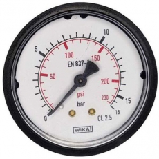 Manômetro WIKA 230psi 16bar EN837 seminovo Manômetro WIKA 230psi 16bar EN837 seminovo
