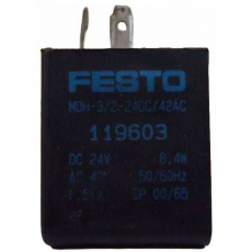 Bobina Pneumática FESTO MDH-3/2-24DC/42AC 119603 Bobina Pneumática FESTO MDH-3/2-24DC/42AC 119603