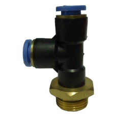 Conexão em T rosca lateral 3/8X8mm Conexão em T rosca lateral 3/8X8mm