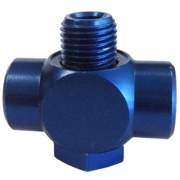 conexão pneumática, conexão em metal, conexão em alumínio, conexão resistente, união em T, engate em T, conector em T para ar comprimido 