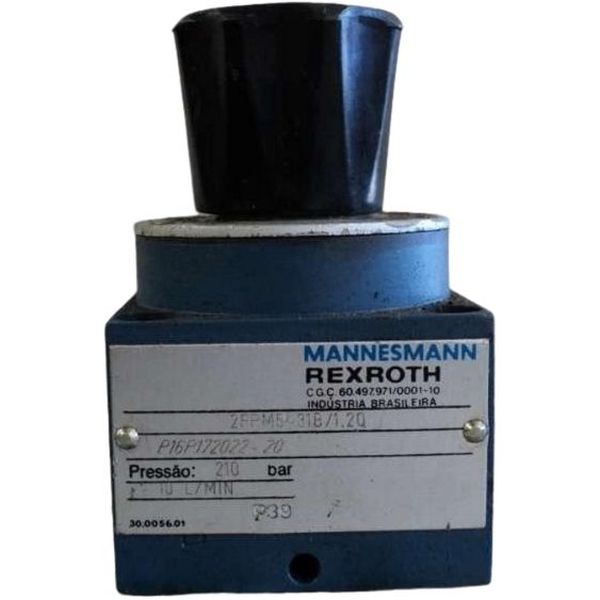 marca: REXROTH <br/>modelo: 2FRM531B12Q 210 bar 10L/MIN reguladora de vazão <br/>estado: usada, precisa fazer a chave