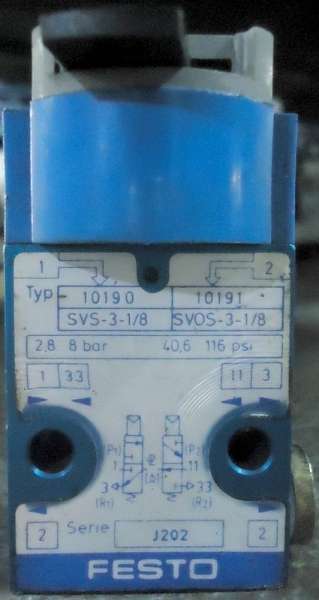 marca: FESTO <br/>modelo: SVS318 10190 <br/>estado: usada