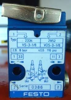 Válvula de came (modelo: VS-3-1/8 VOS-3-1/8)