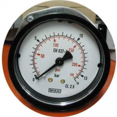 Manômetro WIKA 230PSI 16BAR Manômetro WIKA 230PSI 16BAR