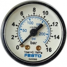 Manômetro 230psi 16bar 345395 MA-40-16-1/8XN 