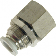 Conexão reta fêmea para painel WERK SCHOTT PMF08G02 1/4X8 Conexão reta fêmea para painel WERK SCHOTT PMF08G02 1/4X8