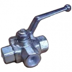 Válvula hidráulica esfera 3 vias Válvula hidráulica esfera 3 vias