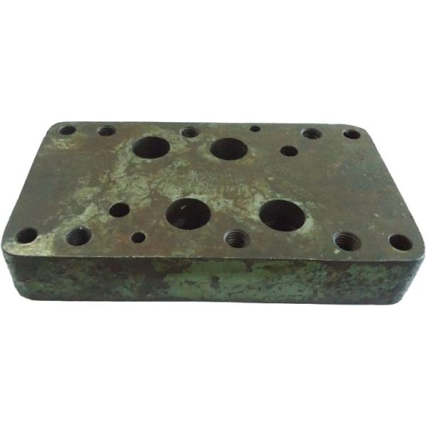 sub-placa, sub-base, base para válvulas, placa intermediária, placa de conexão, placa de montagem de válvulas, montagem de válvula hidráulica, manifold, bloco hidráulico