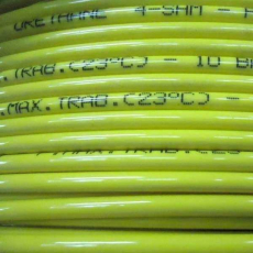 Tubo poliuretano 4SHM amarelo Tubo poliuretano 4SHM amarelo