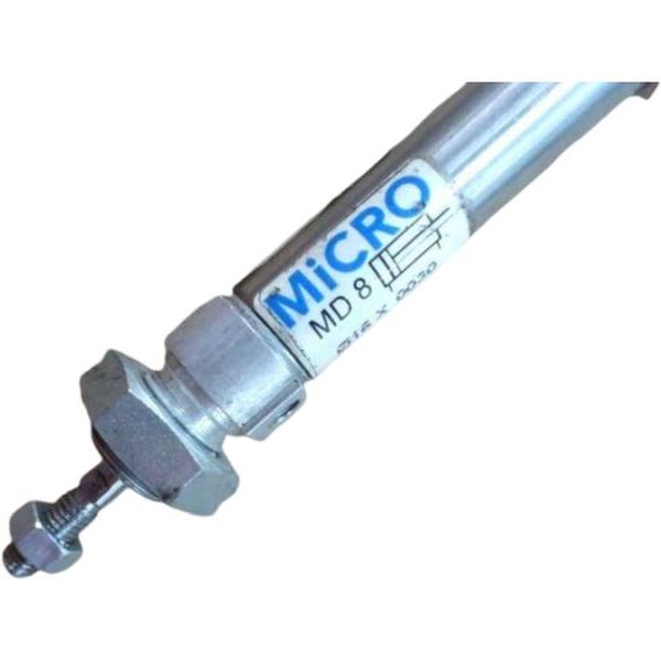 microcilindro, cilindro pneumático micro, cilindro dupla ação, pistão pneumático