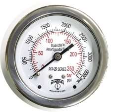 Manômetro WINTERS PFQ911ZRR1R11S 250bar 3600psi com STABILIZR Manômetro WINTERS PFQ911ZRR1R11S 250bar 3600psi com STABILIZR