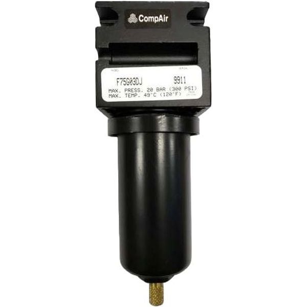 marca: COMPAIR <br/>modelo: F75G03DJ <br/>pressão máxima: 20BAR/300PSI <br/>temperatura máxima: 49C