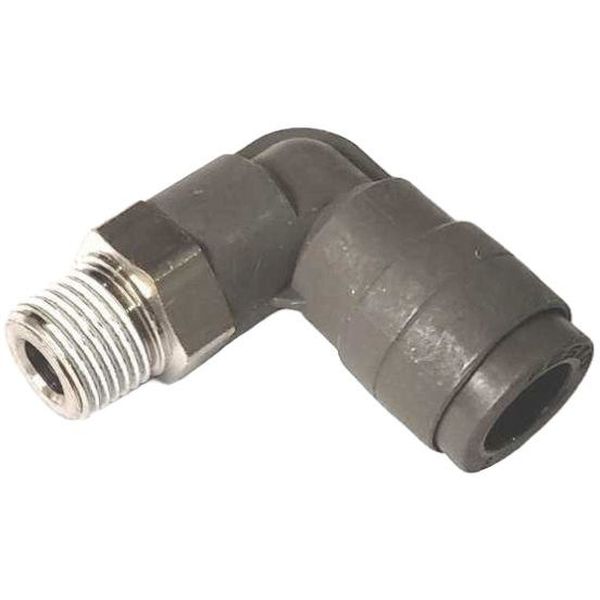 conexão pneumática em L, conector pneumático em L, conexão L, união para tubos em L, conexão para tubos PUN e PAN, conexão instantânea, conexão rápida, conexão de engate rápido em L, conexão roscada em L, conexão para equipamentos de ar comprimido