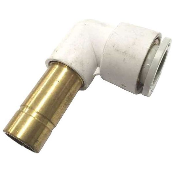 conexão pneumática em L, conector pneumático em L, conexão L, união para tubos em L, conexão para tubos PUN e PAN, conexão instantânea, conexão rápida, conexão de engate rápido em L, conexão roscada em L, conexão para equipamentos de ar comprimido