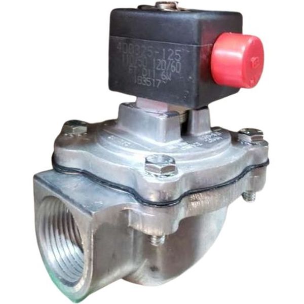 válvula para ar e gás inerte, conexão rosca 1 polegada, tensão da bobina solenoide 120V/60