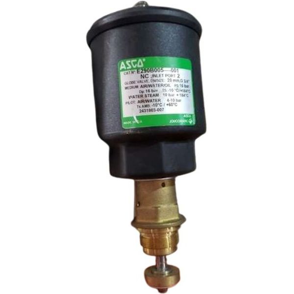 Válvula com duas vias de vazão elevada. Exige pouca manutenção. Funciona com ar, água, óleo e vapor.