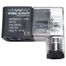 Bobina pneumática WERK SCHOTT BMH024VCC 24VCC 5.5W Bobina pneumática WERK SCHOTT BMH024VCC 24VCC 5.5W
