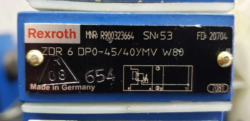 marca: REXROTH <br/>modelo: ZDR6DP04540YMVW80 <br/>estado: nunca foi utilizada