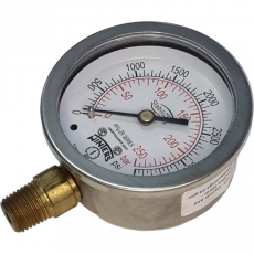Manômetro WINTERS PFQ811ZRR1R11S1 250bar 3600psi com StabiliZR Manômetro WINTERS PFQ811ZRR1R11S1 250bar 3600psi com StabiliZR
