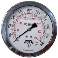 Manômetro WINTERS PFQ1281R1R11 350bar 5000psi com glicerina Manômetro WINTERS PFQ1281R1R11 350bar 5000psi com glicerina