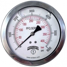Manômetro WINTERS PFQ1284R1R11 400bar 6000psi com glicerina Manômetro WINTERS PFQ1284R1R11 400bar 6000psi com glicerina