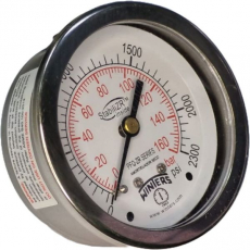 Manômetro WINTERS PFP931ZRR1R11S 160bar 2300psi com StabiliZR Manômetro WINTERS PFP931ZRR1R11S 160bar 2300psi com StabiliZR