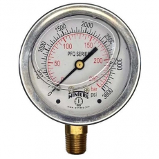 Manômetro WINTERS PFQ811R1R11S1 250bar 3600psi com glicerina Manômetro WINTERS PFQ811R1R11S1 250bar 3600psi com glicerina