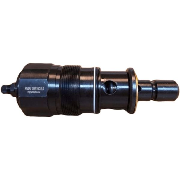 válvula de cartucho, tamanho 30, conexão G1.1/2, vazão máxima 300l/min, intervalo de pressão 31,5MPa, meio óleo filtrado, temperatura do fluido -20...70oC, corpo aço, vedações NBR